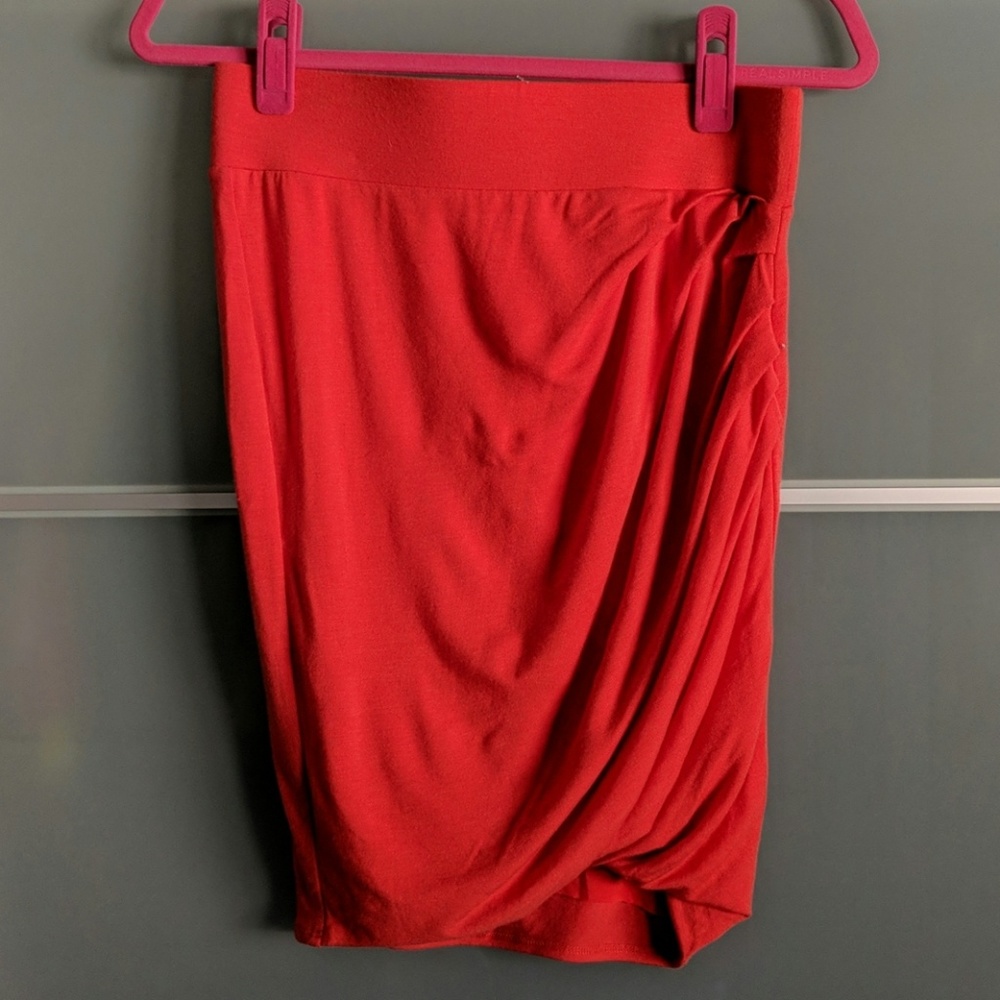 Helmut Lang Draped Short Skirt